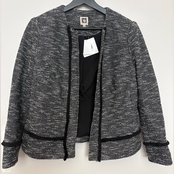 Anne Klein Jackets & Blazers - NWT Anne Klein Black/White Embellished Crop Blazer Size 6 Sku#134